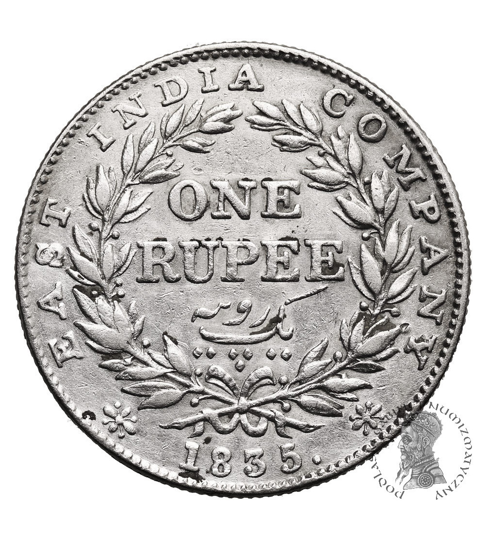Indie Brytyjskie, William IV (1830-1837). 1 rupia 1835 (b), Mumbaj / Bombaj