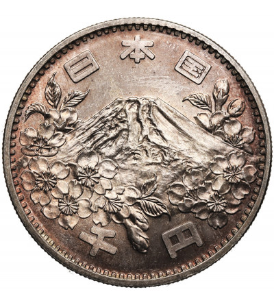 Japonia, Shōwa (1926-1989). 1000 Yen, rok 39 / 1964 AD, XVIII Letnie Igrzyska Olimpijskie, Tokio 1964