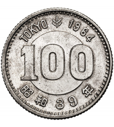 Japonia, Shōwa (1926-1989). 100 Yen, rok 39 / 1964 AD, XVIII Letnie Igrzyska Olimpijskie, Tokio 1964