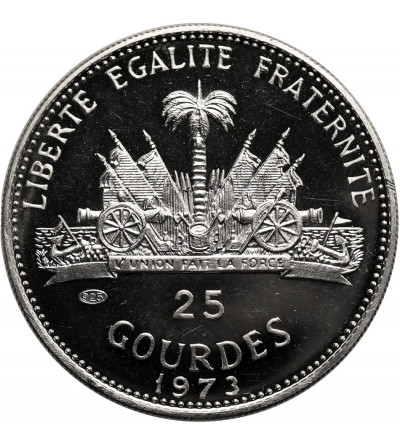 Haiti. 25 Gourdes 1973, FIFA World Cup, Germany 1974