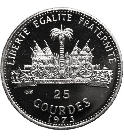 Haiti. 25 Gourdes 1973, Mistrzostwa Świata w Piłce Nożnej, Niemcy 1974