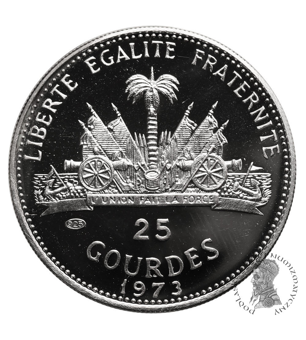 Haiti. 25 Gourdes 1973, Mistrzostwa Świata w Piłce Nożnej, Niemcy 1974