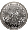 Polska. 20 złotych 2013, Żubr (Bison bonasus), seria Zwierzęta Świata