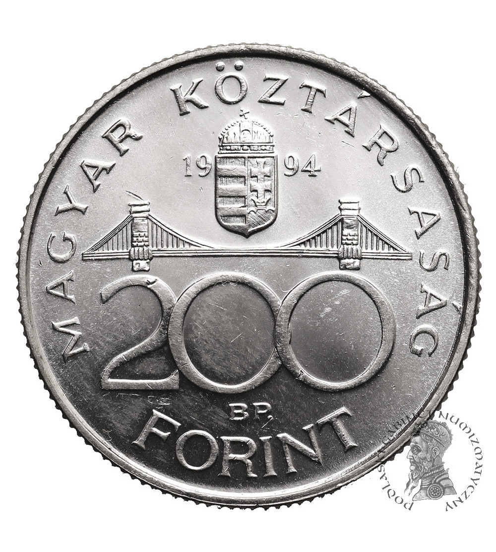 Hungary. 200 Forint 1994 BP., Ferenc Deák (1803-1876)