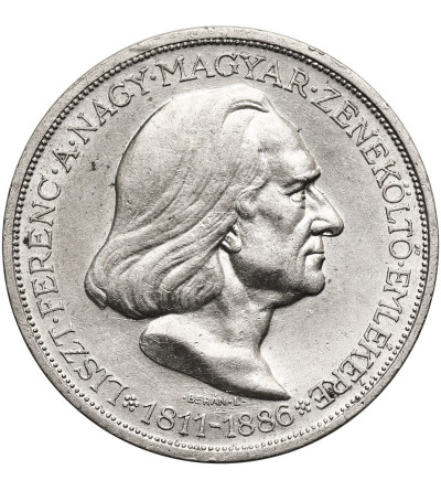 Węgry. 2 Pengo 1936 BP, 50 rocznica śmierci Franza von Liszta, Miklós Horthy