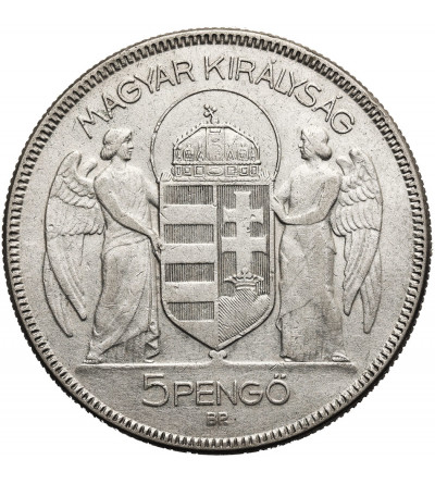 Węgry. 5 pengo 1930 BP., 10 rocznica regencji admirała Horthy'ego, Miklós Horthy