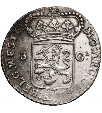 Niderlandy, Prowincja Zachodnia Fryzja (1581-1795). 3 Guldeny 1793, Enkhuizen