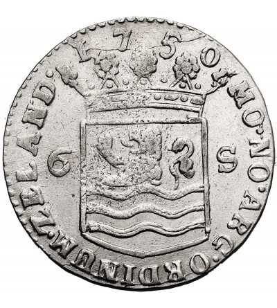 Niderlandy, Prowincja Zelandia (1580-1795). 6 Stuivers (Scheepjesschelling) 1750, Middelburg