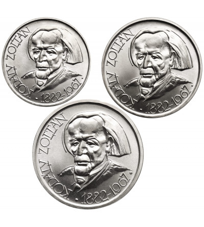 Hungary. Set of 25, 50, 100 Forint 1967, 85th anniversary of Zoltán Kodály’s birth