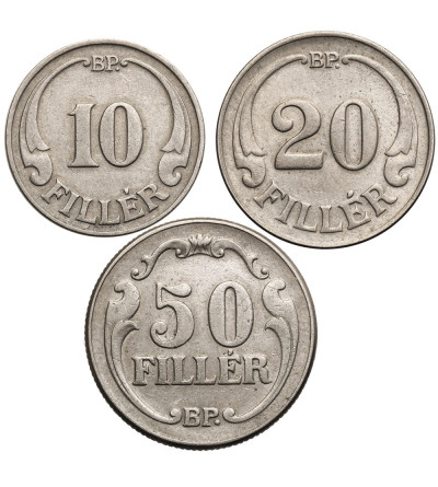 Hungary, Miklós Horthy (1920–1944). Set of 10, 20, 50 Filler 1926 BP
