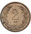 Węgry (Święte Cesarstwo Rzymskie), Franciszek Józef I (1848-1916). 2 filler 1895 KB