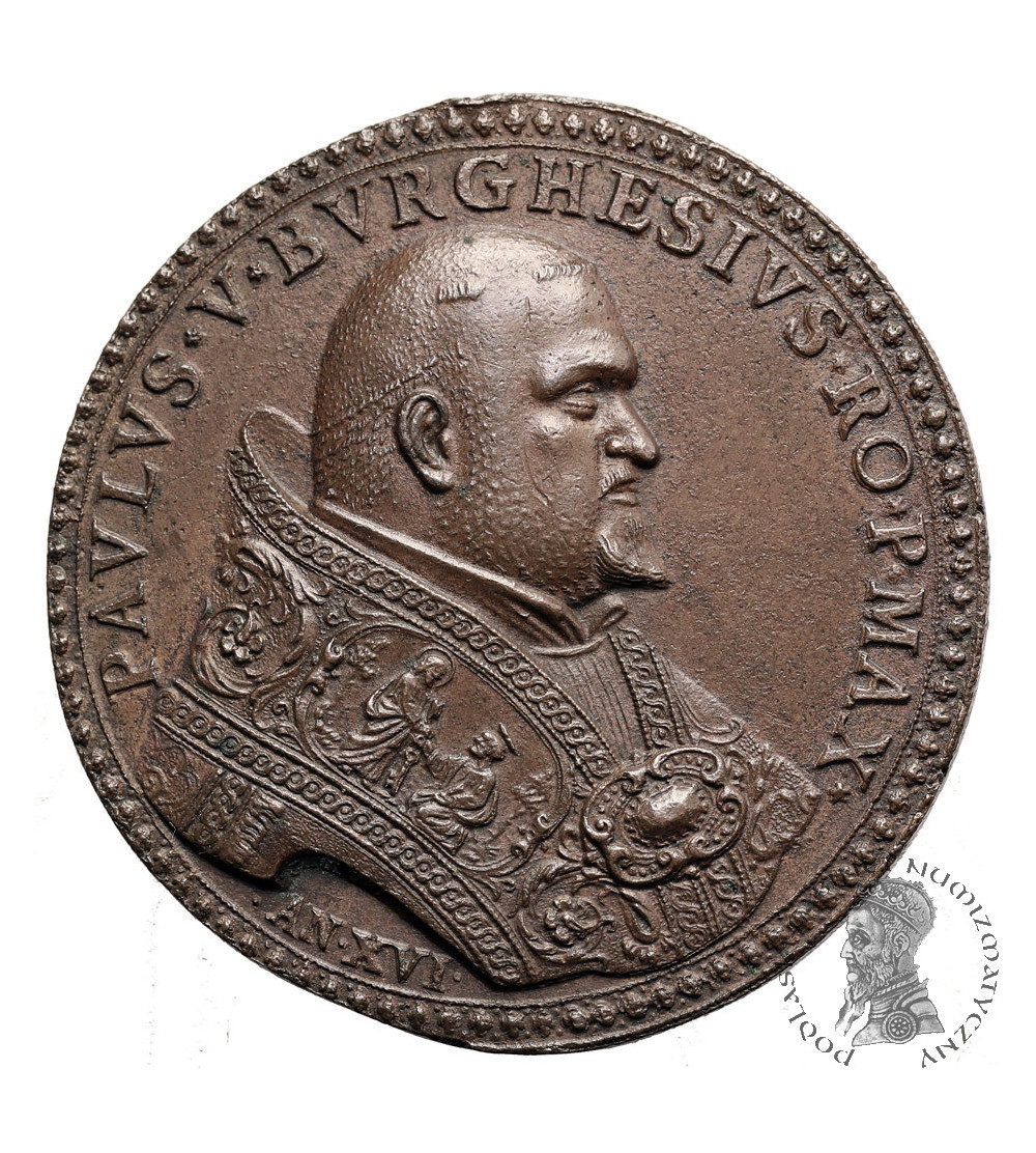 Włochy, Państwo Kościelne / Watykan, Paweł V (1605-1621). Medal upamiętniający ,,Porta Palatii"