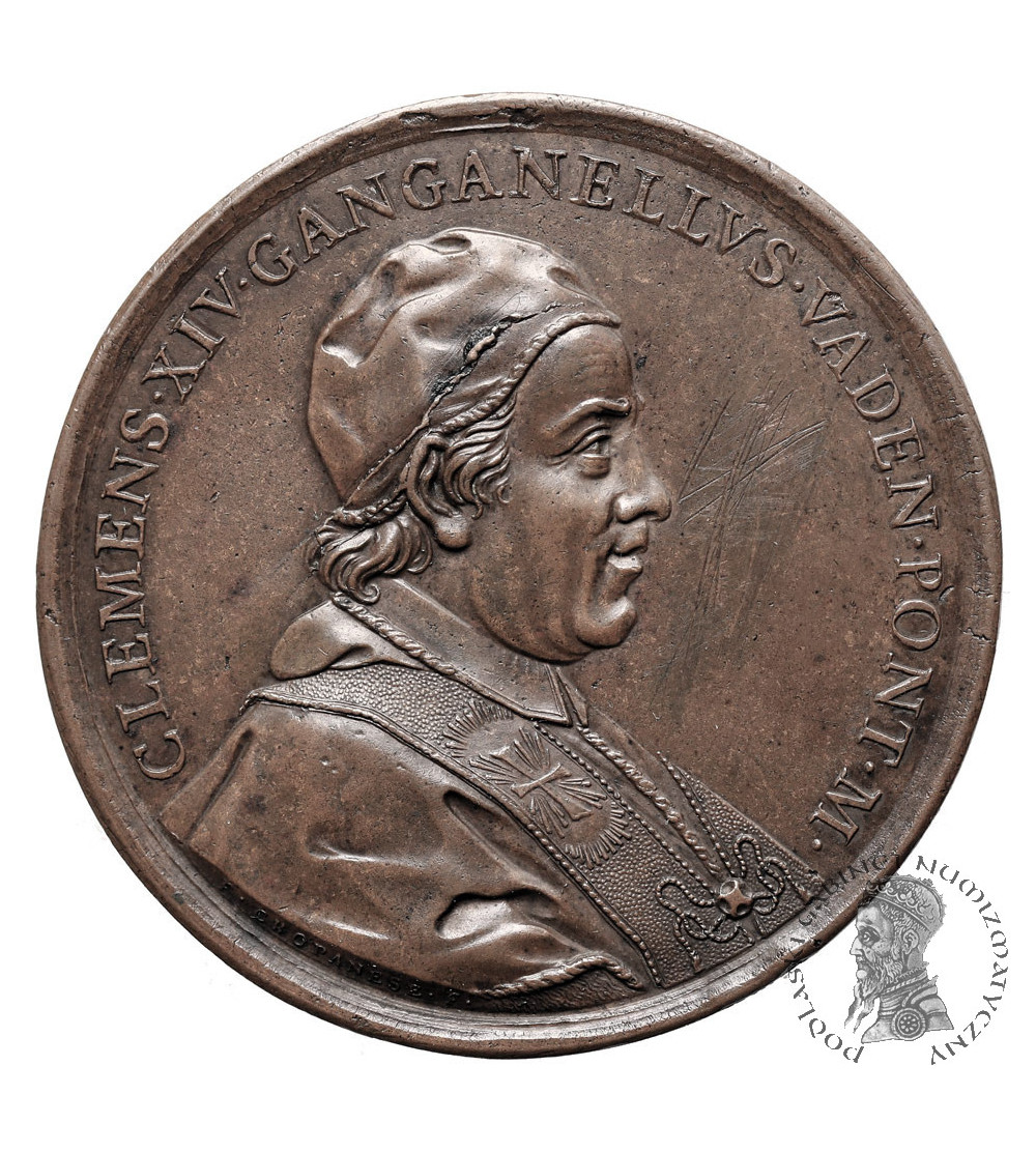 Włochy, Państwo Kościelne / Watykan, Klemens XIV (1769-1774). Medal z okazji wyboru na Papieża (1769)