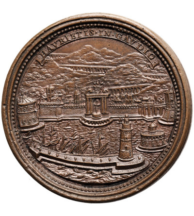 Włochy, Państwo Kościelne / Watykan, Klemens XI (1700-1721). Medal 1702 poświęcony budowie nowego wodociągu w Civitavecchia