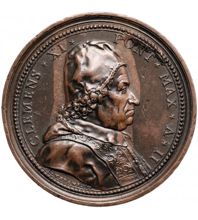Włochy, Państwo Kościelne / Watykan, (Klemens XI (1700–1721). Medal 1702 religia chrześcijańska ponad ciemność