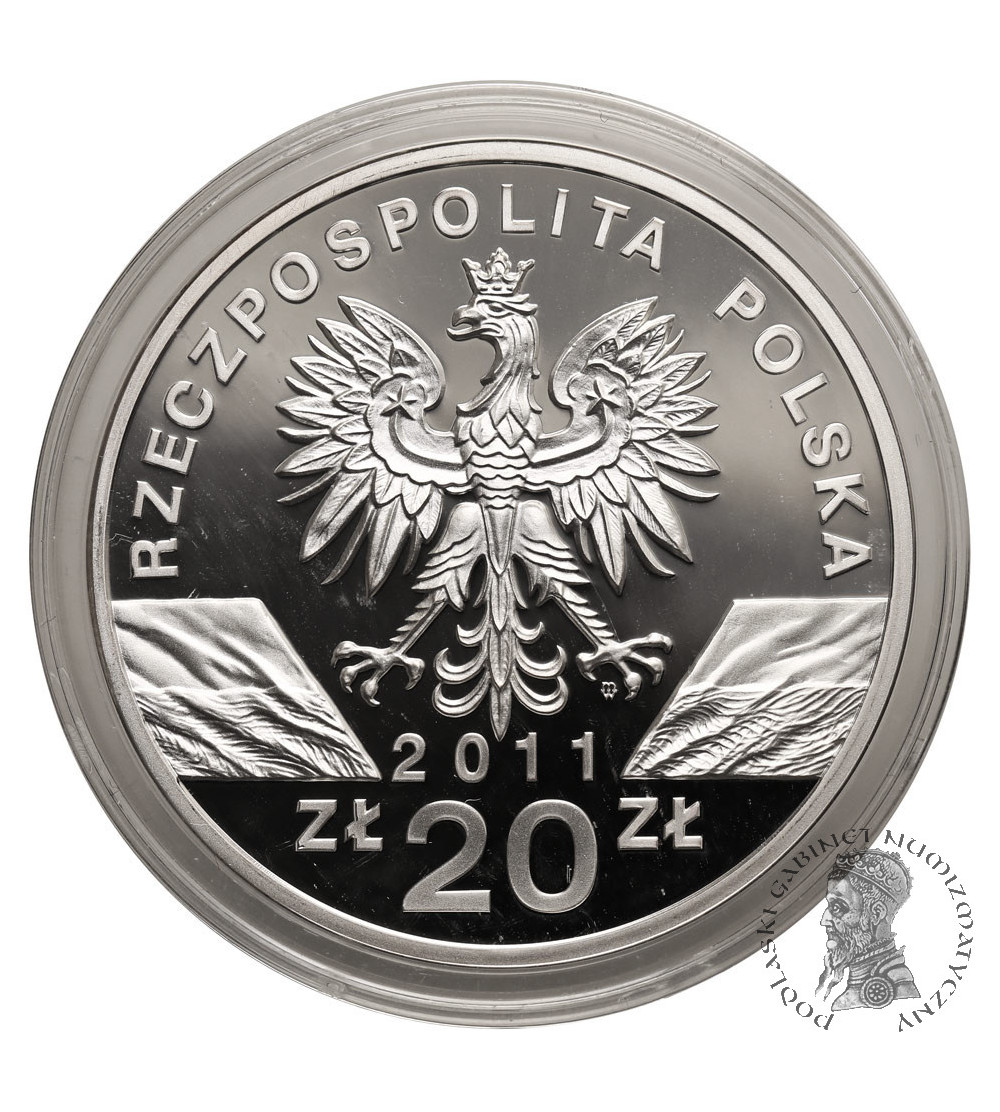 Poland. 20 Zlotych 2011, Badger (Meles meles) - Proof