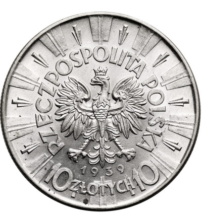 Polska. 10 złotych 1939, Józef Piłsudski