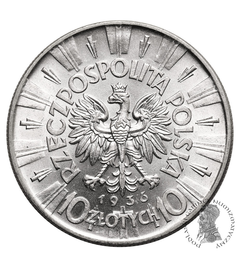 Poland. 10 Zlotych 1936, Warsaw mint, Jozef Pilsudski