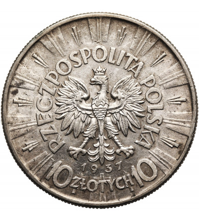 Poland. 10 Zlotych 1937, Warsaw mint, Jozef Pilsudski