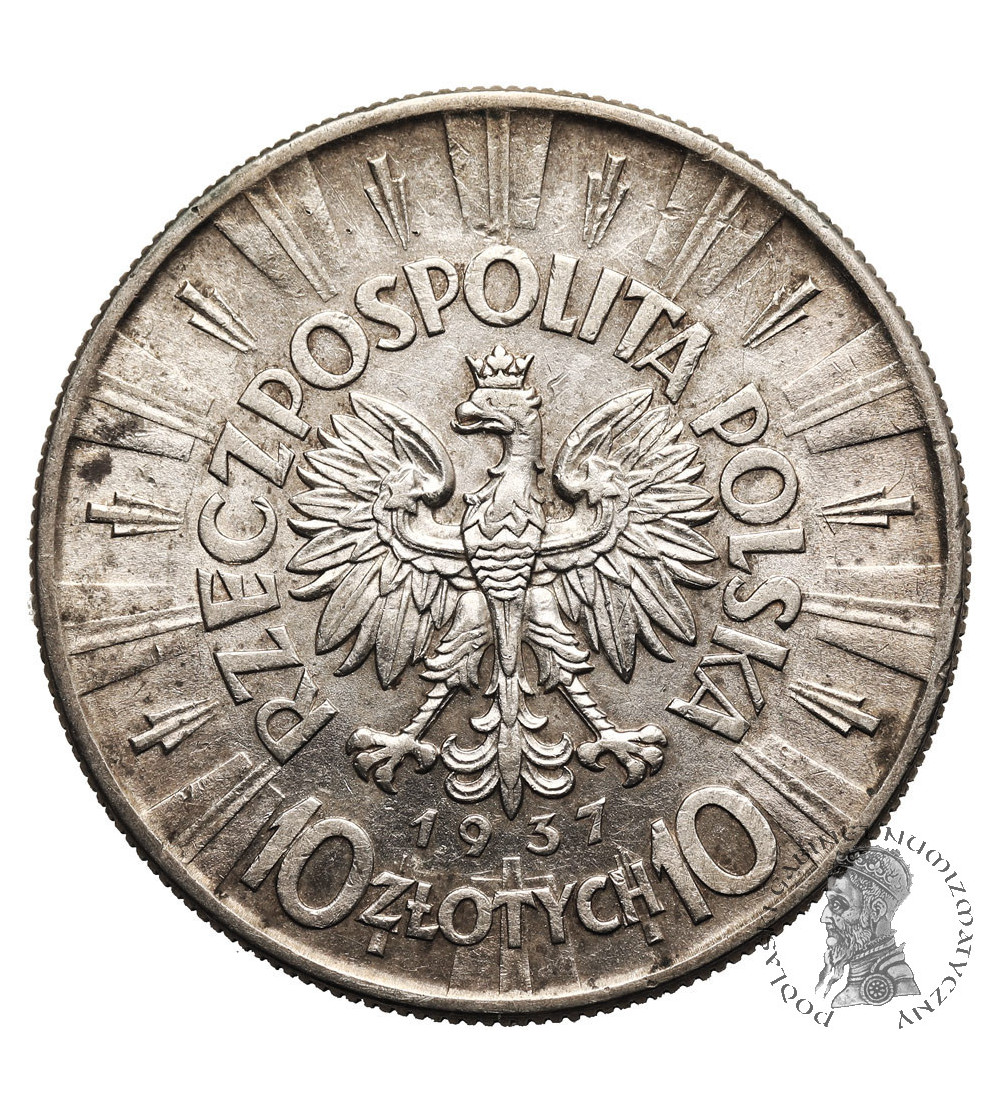 Poland. 10 Zlotych 1937, Warsaw mint, Jozef Pilsudski