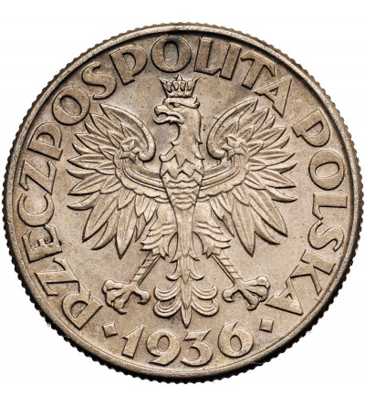Polska. 2 złote 1936, Warszawa, żaglowiec