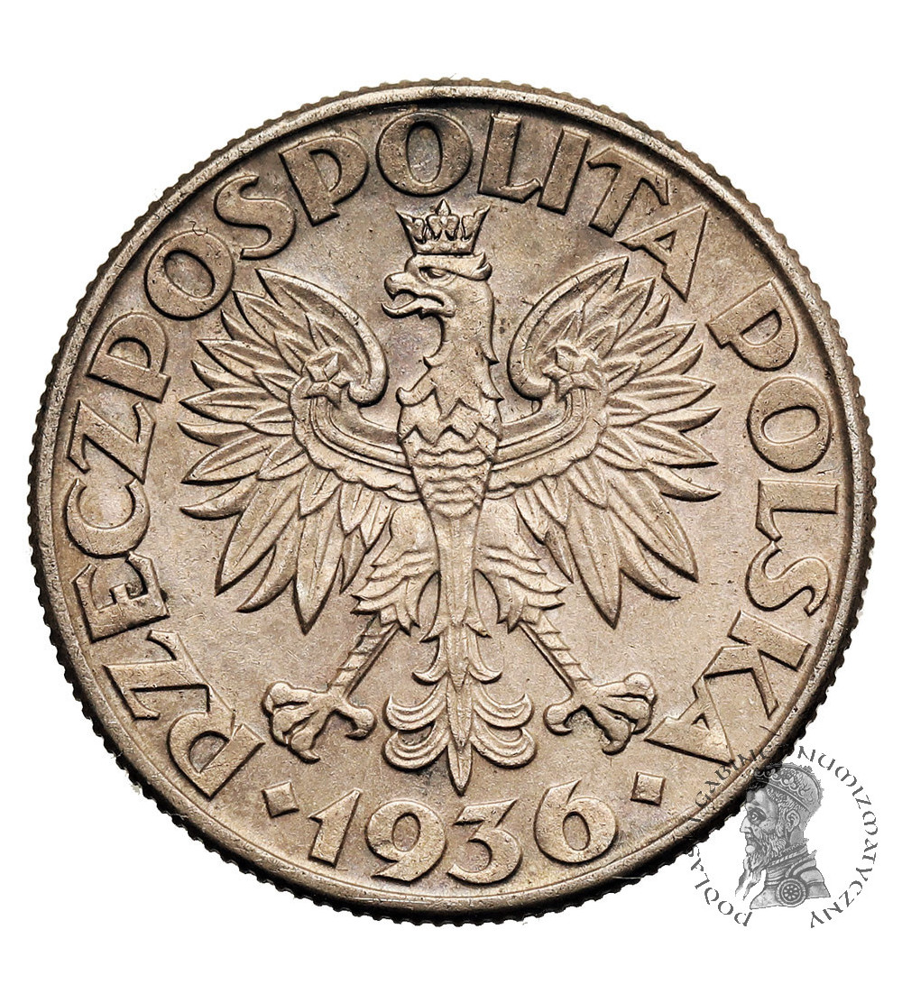 Polska. 2 złote 1936, Warszawa, żaglowiec
