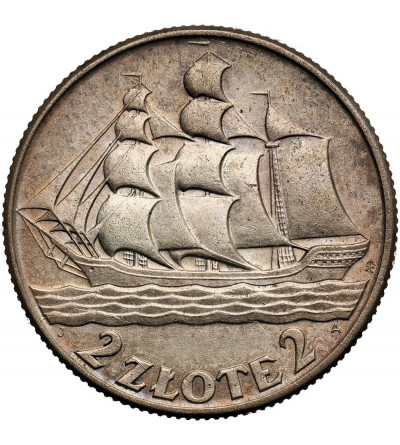 Polska. 2 złote 1936, Warszawa, żaglowiec