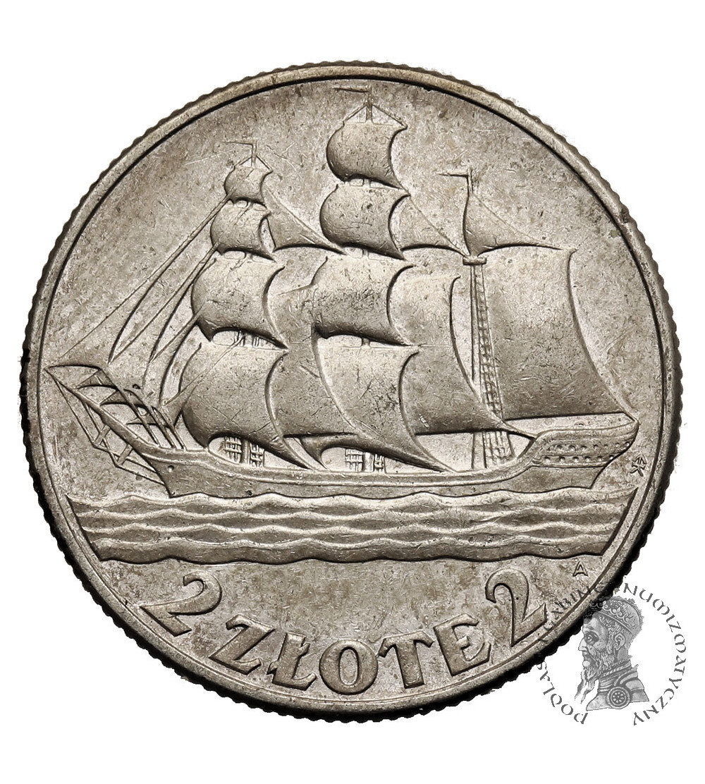 Poland. 2 Zlote 1936, Warsaw Mint, Sailing Ship