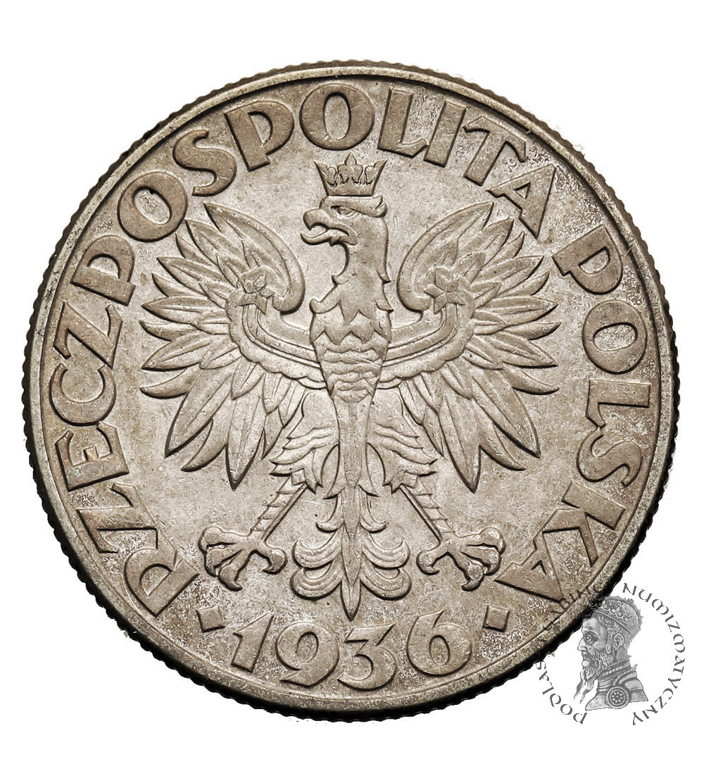Poland. 2 Zlote 1936, Warsaw Mint, Sailing Ship
