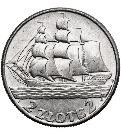 Polska. 2 złote 1936, Warszawa, żaglowiec