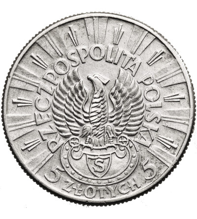 Poland. 5 Zlotych 1934, Jozef Pilsudski - Rifle Corps Eagle
