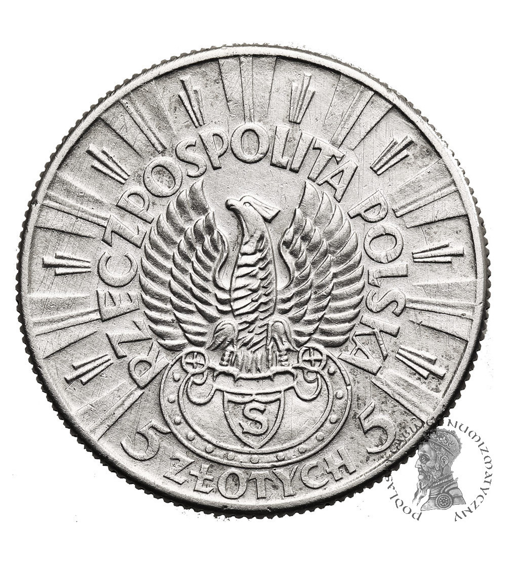 Poland. 5 Zlotych 1934, Jozef Pilsudski - Rifle Corps Eagle