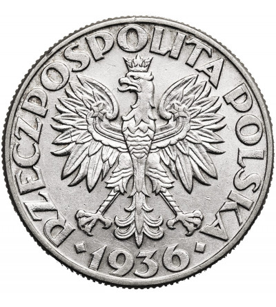 Polska. 5 złotych 1936, żaglowiec