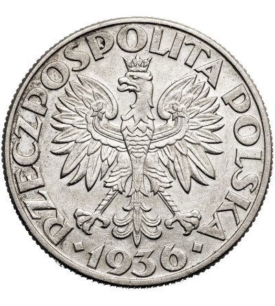 Polska. 5 złotych 1936, żaglowiec
