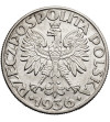 Polska. 5 złotych 1936, żaglowiec