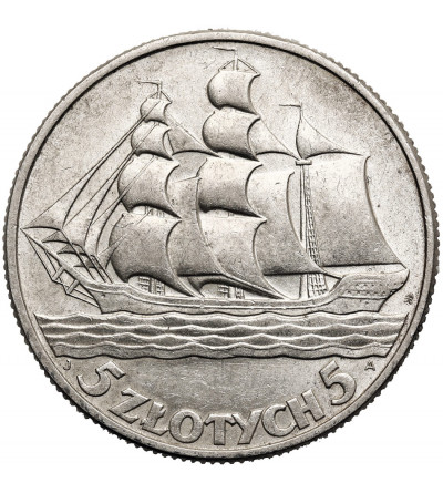 Poland. 5 Zlotych 1936, Sailing Boat