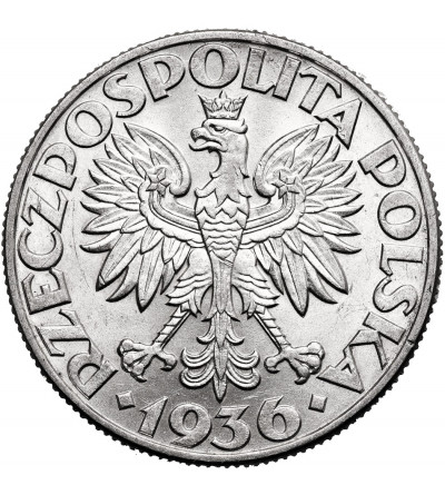 Polska. 5 złotych 1936, żaglowiec