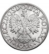 Polska. 5 złotych 1936, żaglowiec