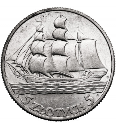 Poland. 5 Zlotych 1936, Sailing Boat