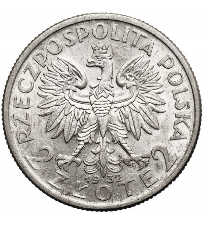 Poland 2 Zlote 1932, Warsaw, woman's head