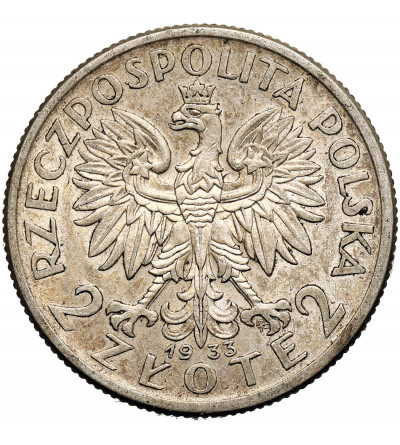 Polska. 2 złote 1933, Warszawa, głowa kobiety