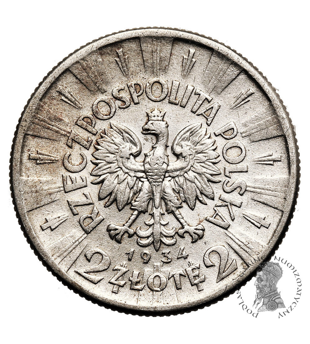 Poland. 2 Zlote 1934, Warsaw Mint, Jozef Pilsudski