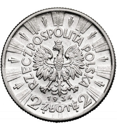 Poland. 2 Zlote 1934, Warsaw Mint, Jozef Pilsudski