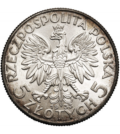 Polska, 5 złotych 1933, Warszawa - głowa kobiety