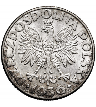 Poland. 2 Zlote 1936, Warsaw Mint, Sailing Ship
