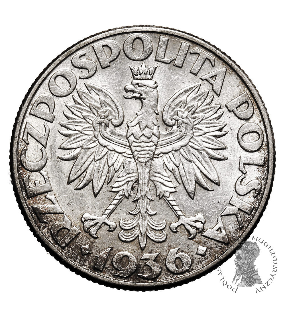 Poland. 2 Zlote 1936, Warsaw Mint, Sailing Ship