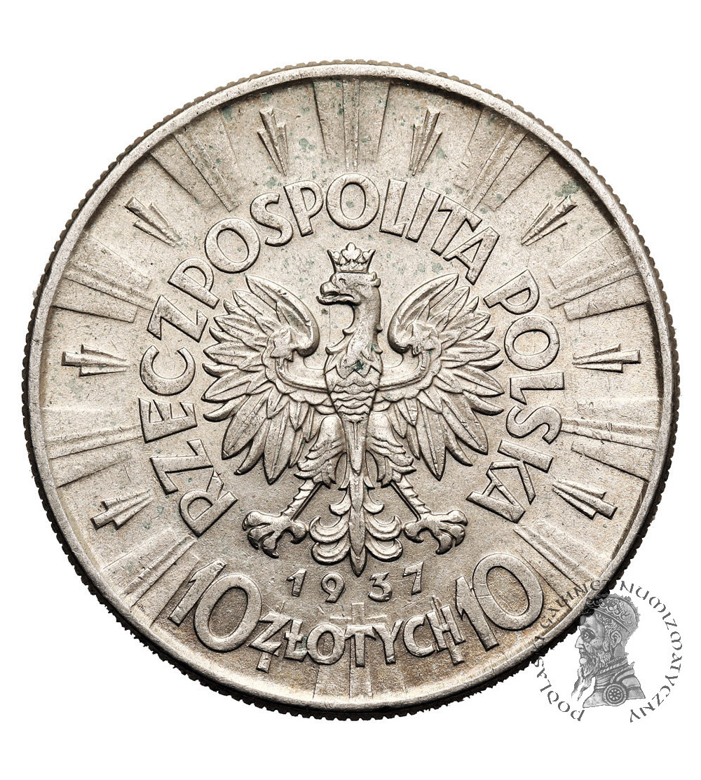 Poland. 10 Zlotych 1937, Warsaw Mint, Jozef Pilsudski