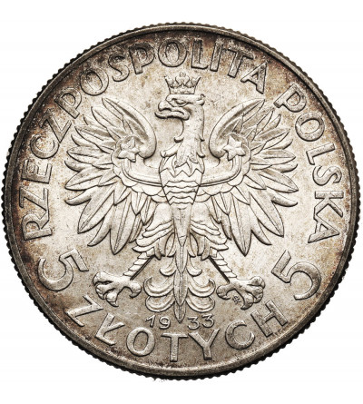 Polska, 5 złotych 1933, Warszawa - głowa kobiety