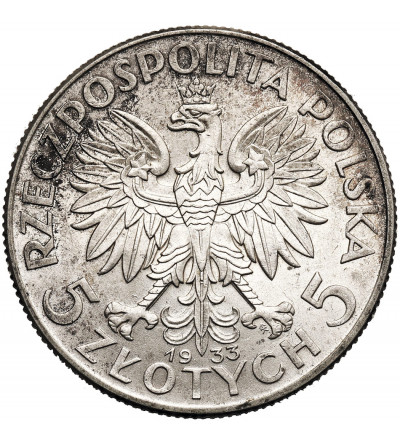Polska, 5 złotych 1933, Warszawa - głowa kobiety