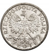 Poland 2 Zlote 1932, Warsaw, woman's head